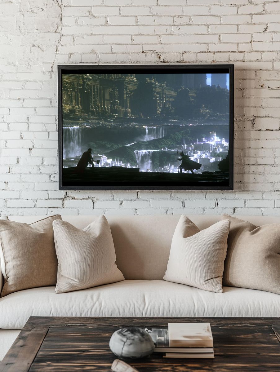 Asgard Skyline Fantasy Poster. room preview