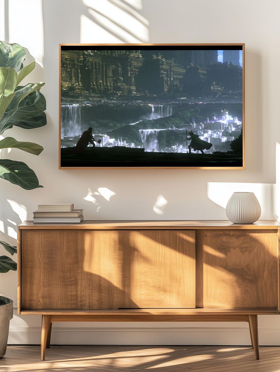Asgard Skyline Fantasy Poster. — room view 3