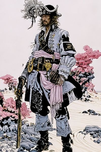 Samurai Warrior Illustration Poster. poster