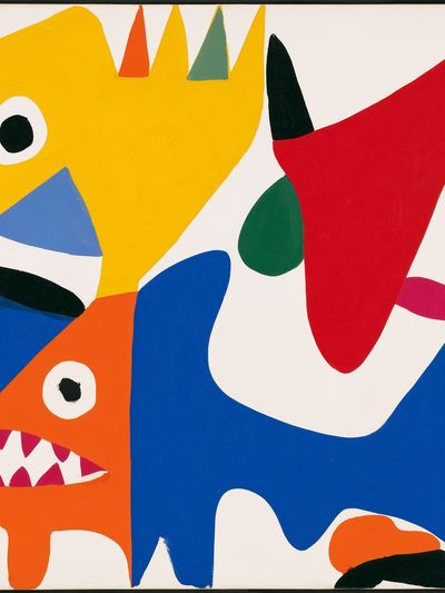 Playful Monster Abstract Poster.