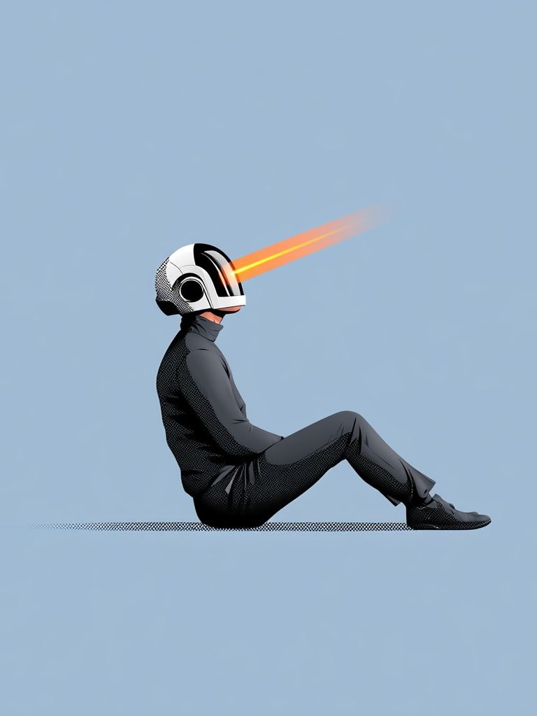 Astronaut Beam Minimalist Poster. poster detail