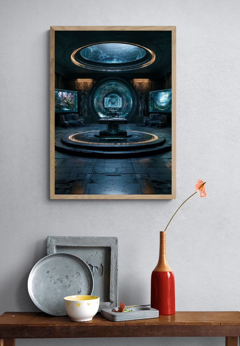 Futuristic Portal Chamber Poster. — room view 3