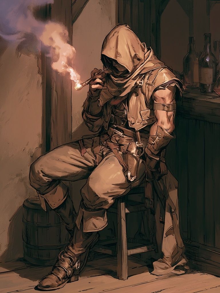 Hooded Rogue Tavern Poster. poster — illustration art