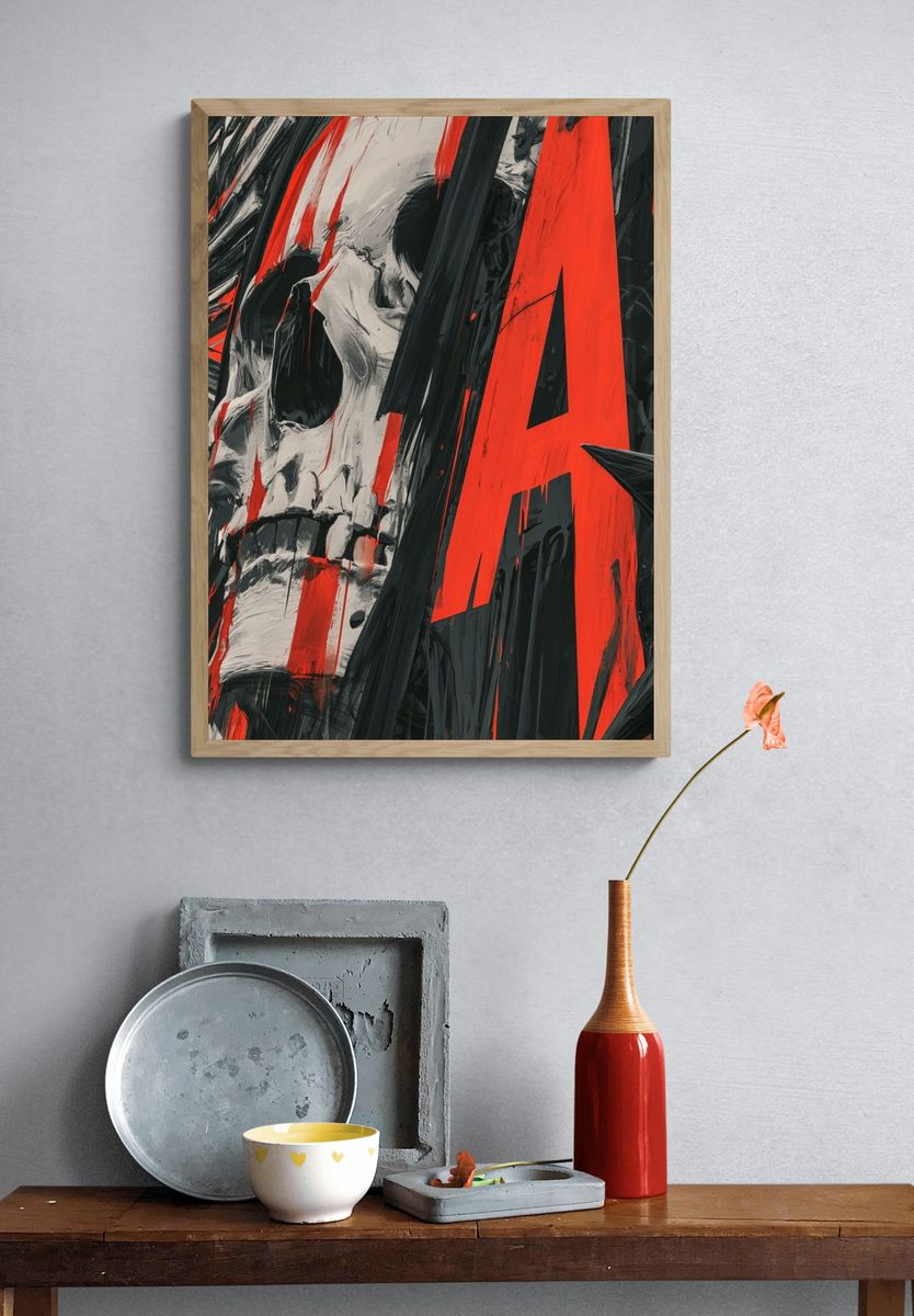 Desert Skull Ruins Sci-Fi Poster. — room view 3