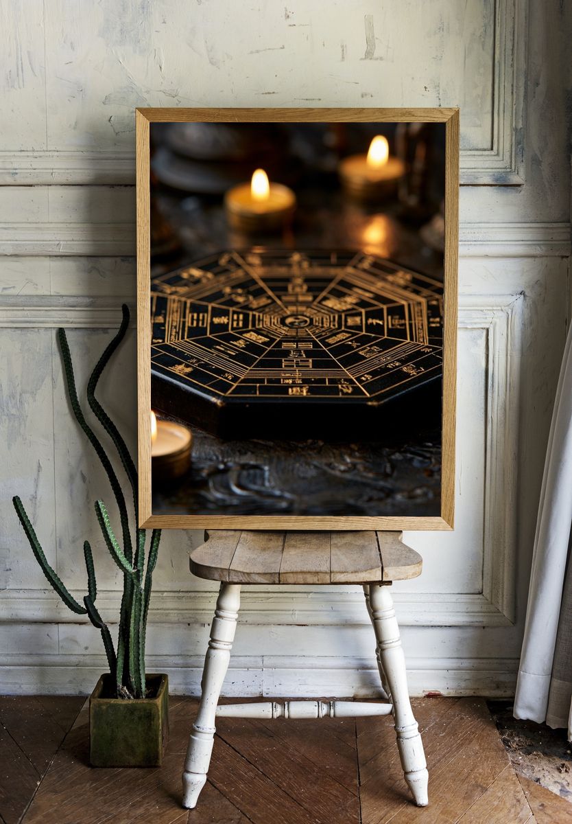 I Ching Hexagram Candlelight Poster. room preview