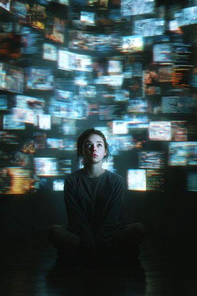 Digital Mindscape Portrait Poster. poster print