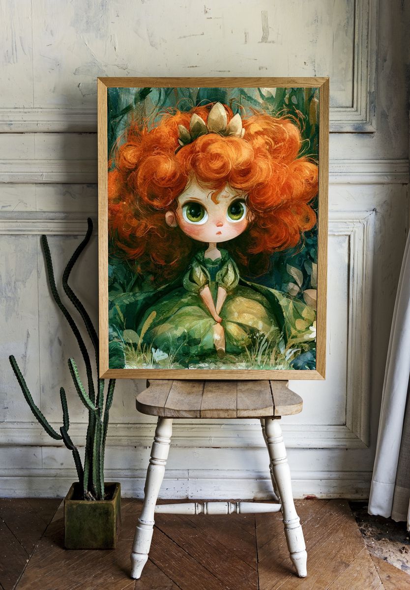 Forest Fairy Illustration Poster. — room view 1