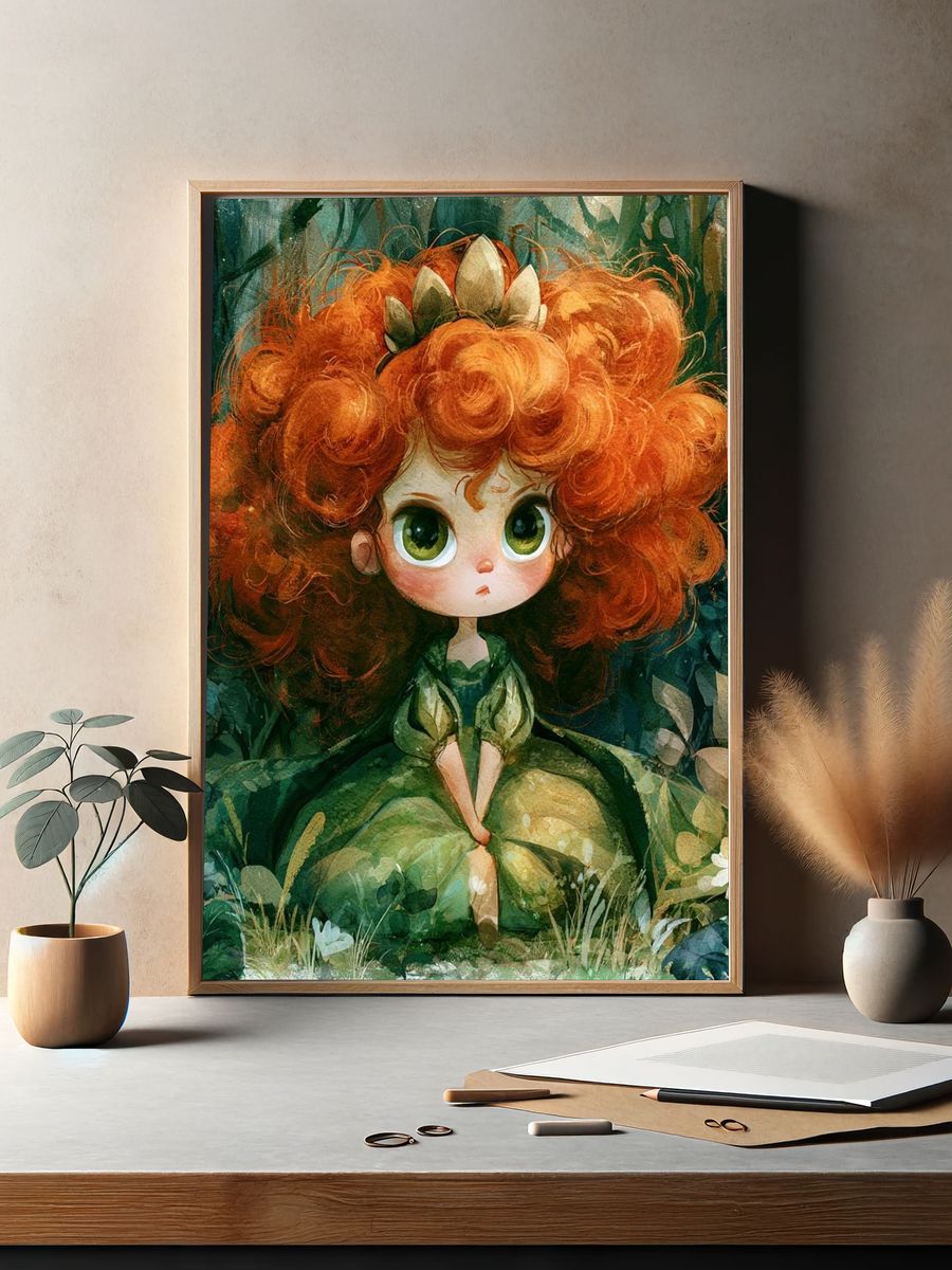 Forest Fairy Illustration Poster. — room view 2