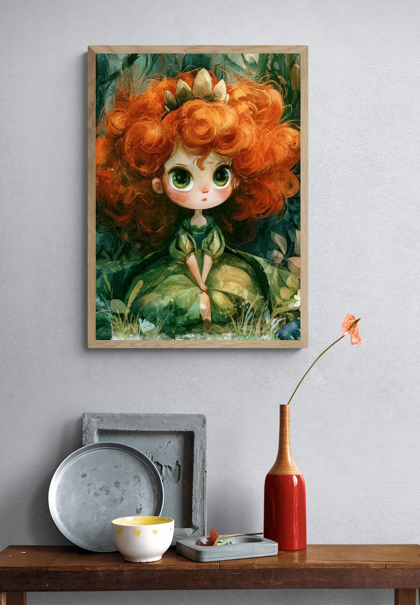 Forest Fairy Illustration Poster. — room view 3