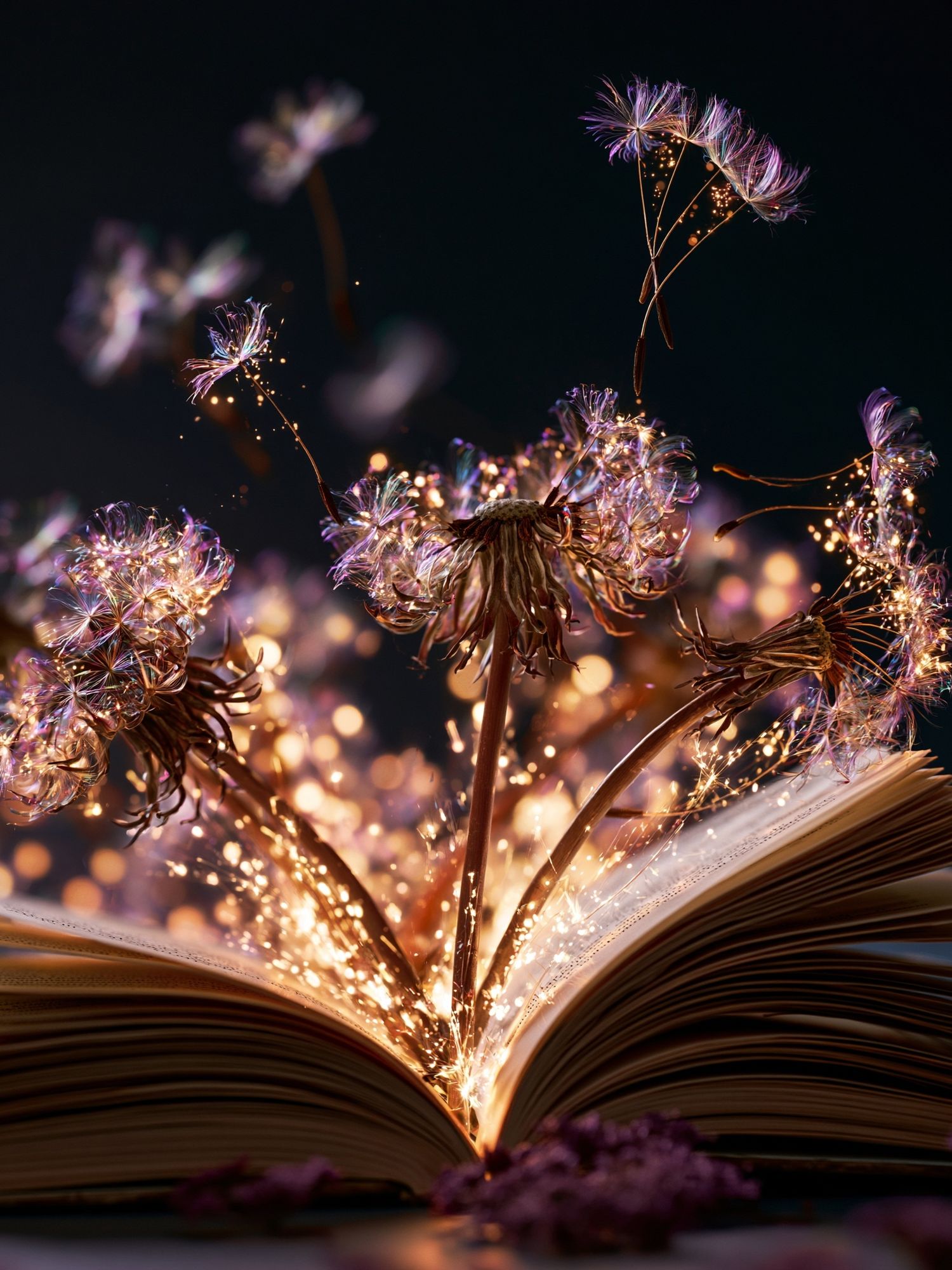 Enchanted Book Bloom Illustration Poster. poster detail