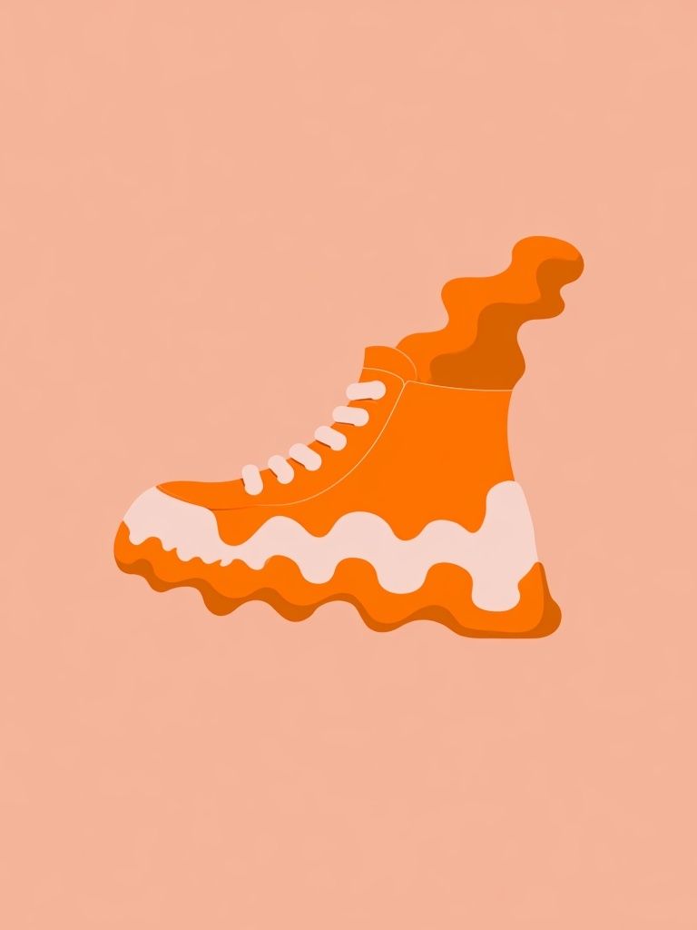 Orange Sneaker Illustration Poster. poster detail