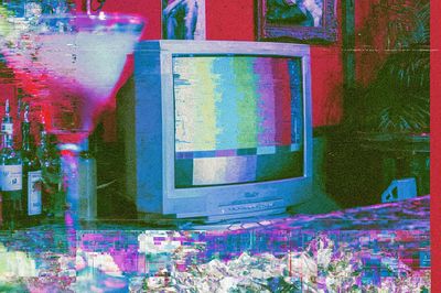 Glitch TV Static Illustration Print.