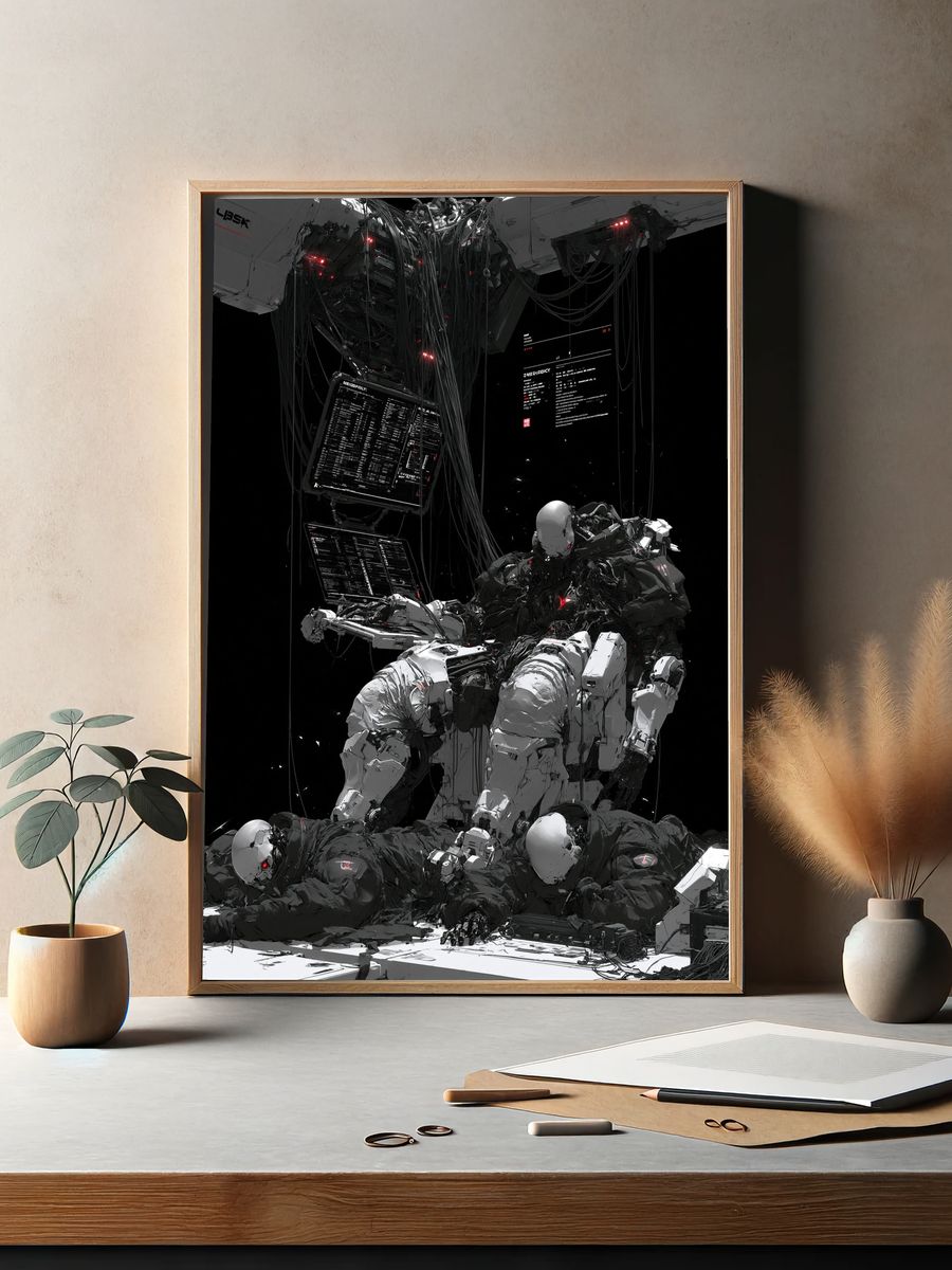 Cybernetic Android — Sci-Fi Print. — room view 2