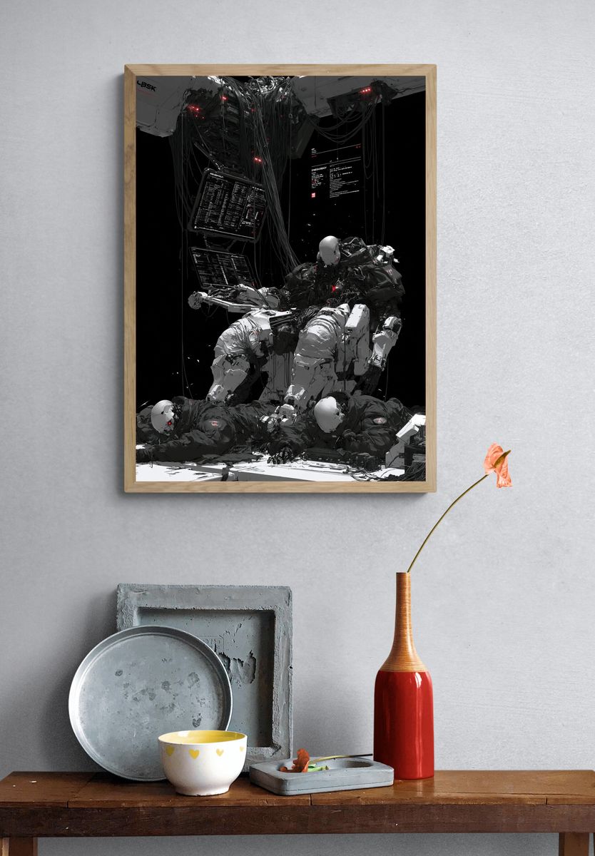 Cybernetic Android — Sci-Fi Print. — room view 3