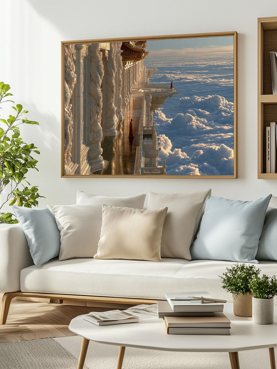 Cloud Temple Skywalk Print. — room view 2