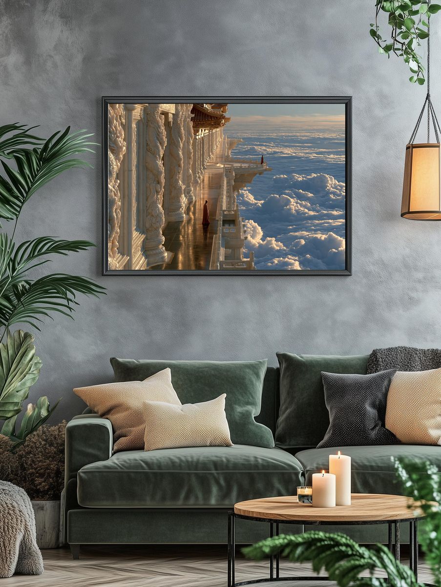 Cloud Temple Skywalk Print. — room view 4