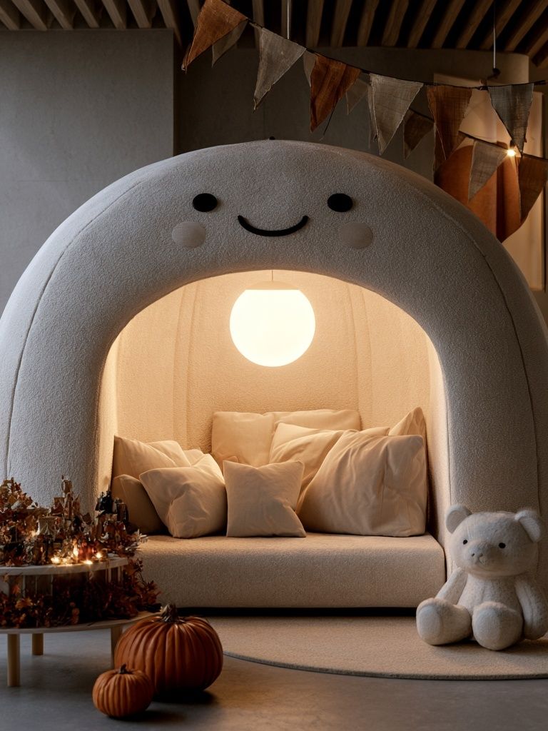 Cozy Bear Nook Illustration Poster. poster detail