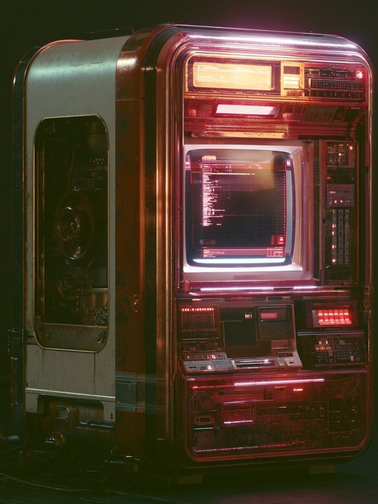 Retro Computer Terminal Poster. poster detail
