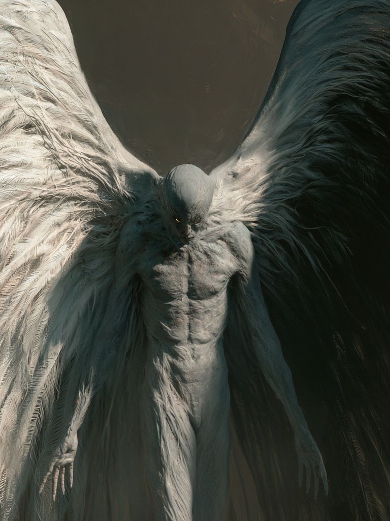 Winged Angel Dark Fantasy Poster. poster — illustration art