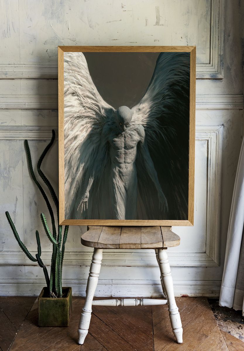 Winged Angel Dark Fantasy Poster. — room view 1