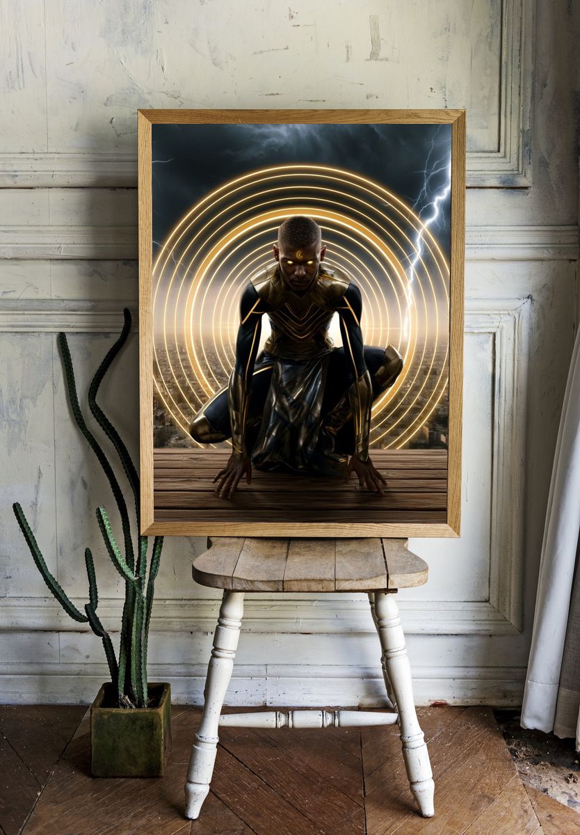 Celestial Warrior Digital Art Poster. — room view 1