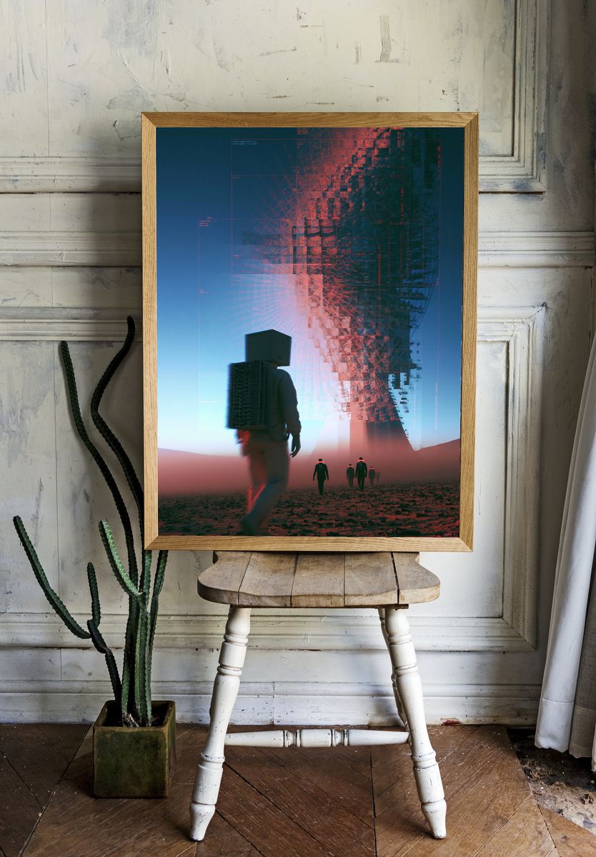 Warrior Queen Digital Art Poster. — room view 1