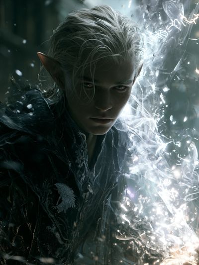 Elven Warrior Fantasy Print. poster print