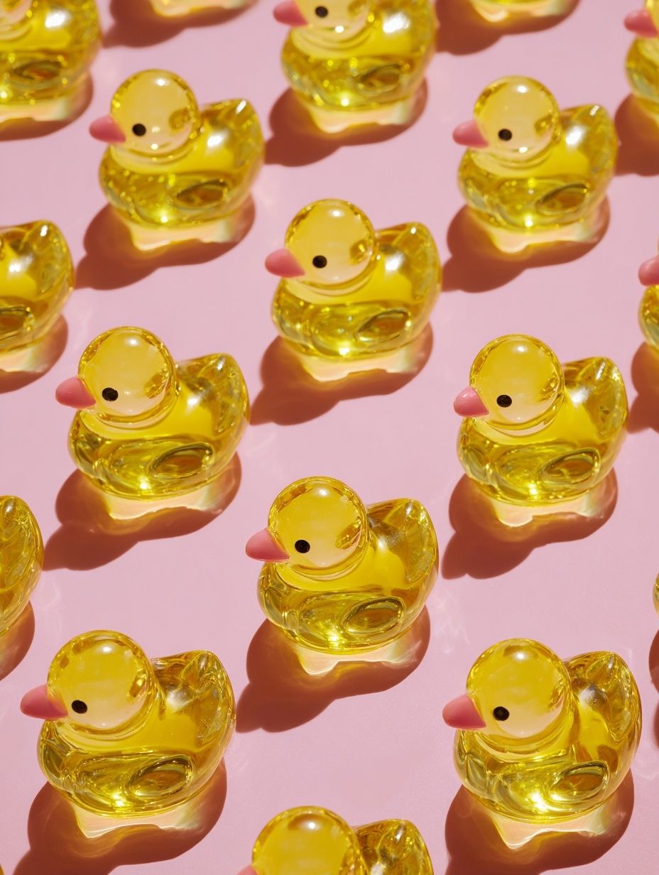 Yellow Duck Pattern Illustration Poster. poster — illustration art