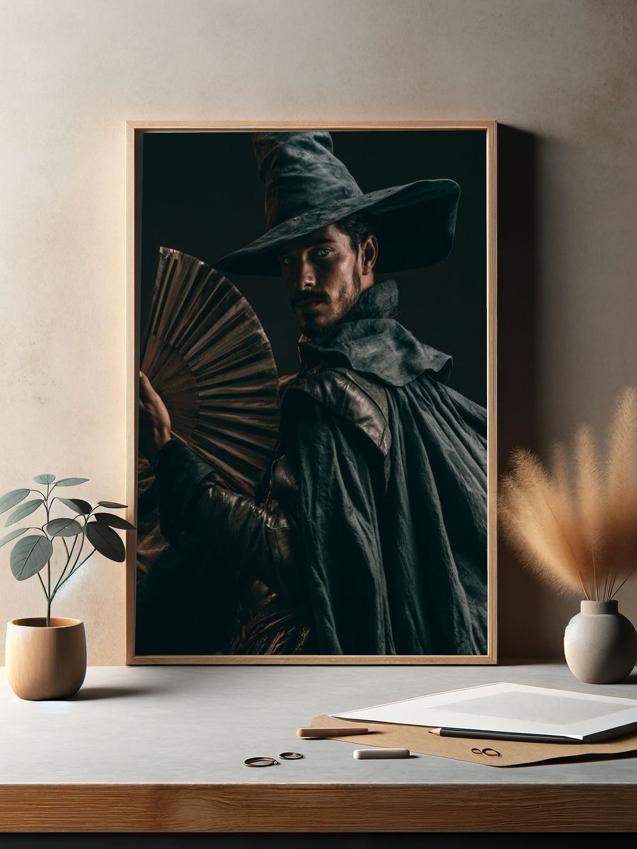 Dark Wizard Portrait Poster. — room view 2