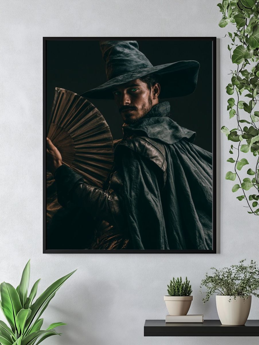 Dark Wizard Portrait Poster. — room view 4