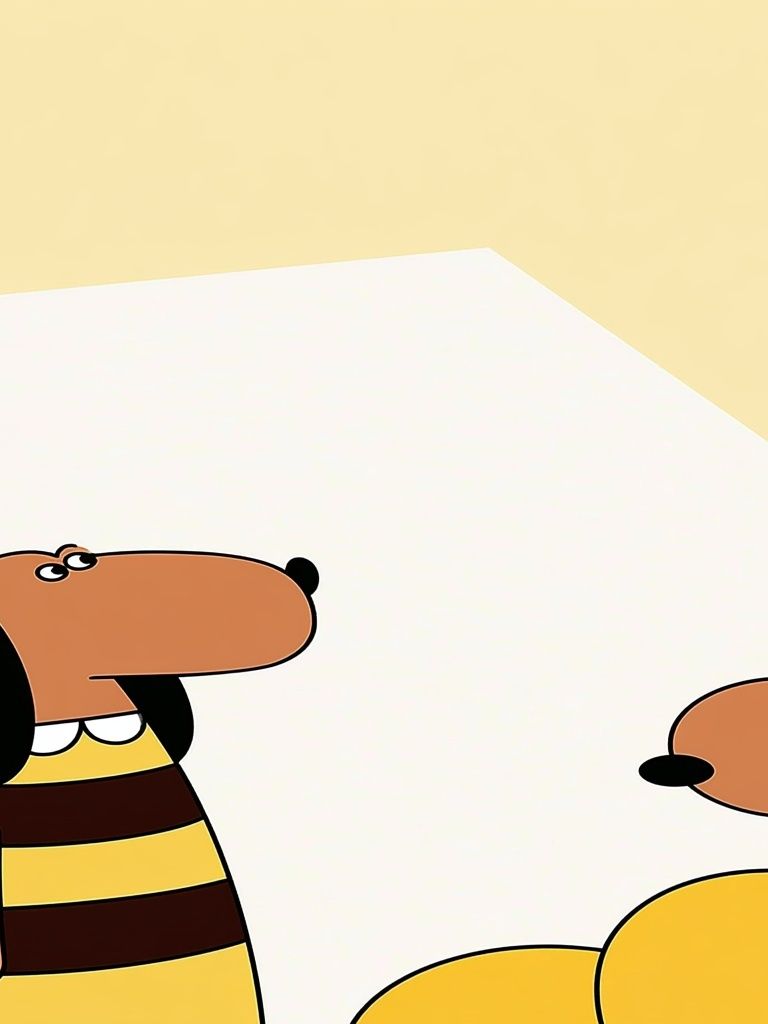 Cartoon Dogs Illustration Poster. poster — illustration art