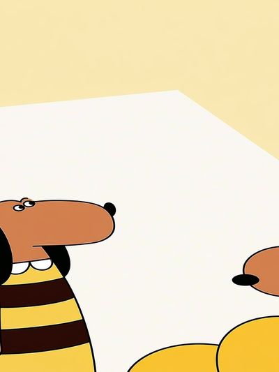 Cartoon Dogs Illustration Poster. poster