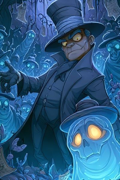 Haunted Top Hat Villain Illustration Poster. poster