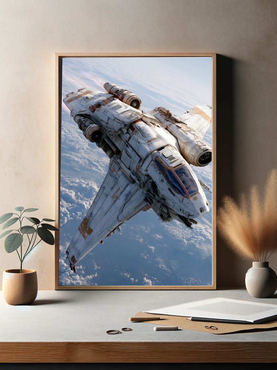 Retro Space Shuttle Poster. — room view 2