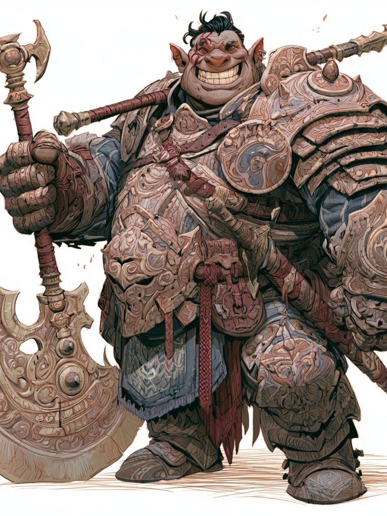 Orc Warrior Fantasy Illustration Poster. poster — illustration art