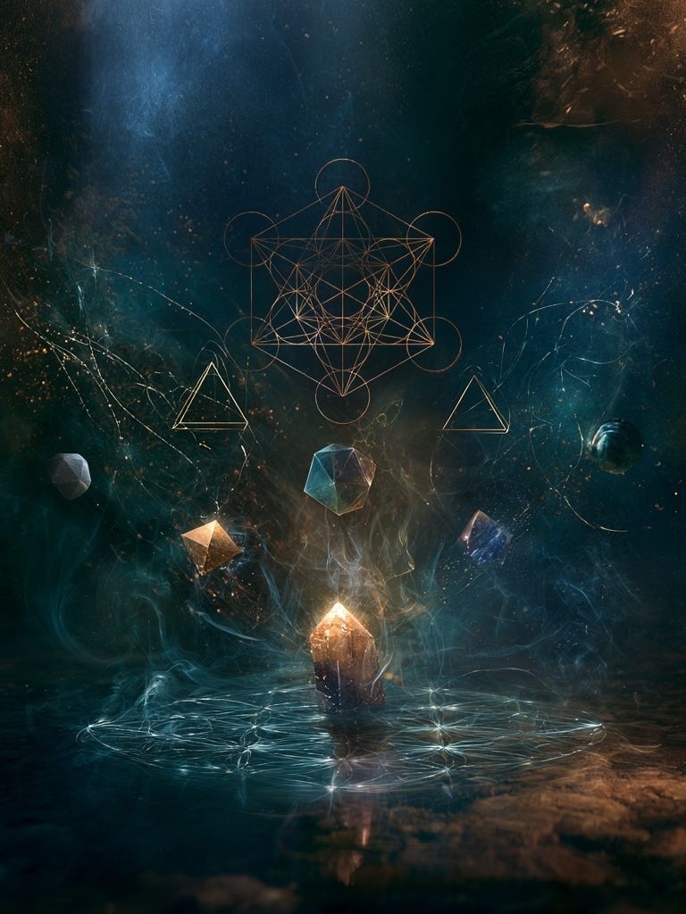 Cosmic Sacred Geometry Print. poster detail