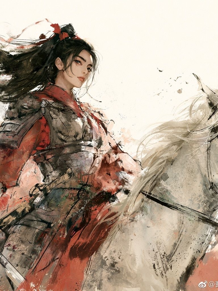 Samurai Rider Ink Illustration Poster. poster detail