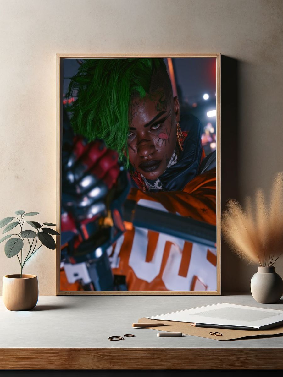 Cyberpunk Portrait Poster. — room view 2