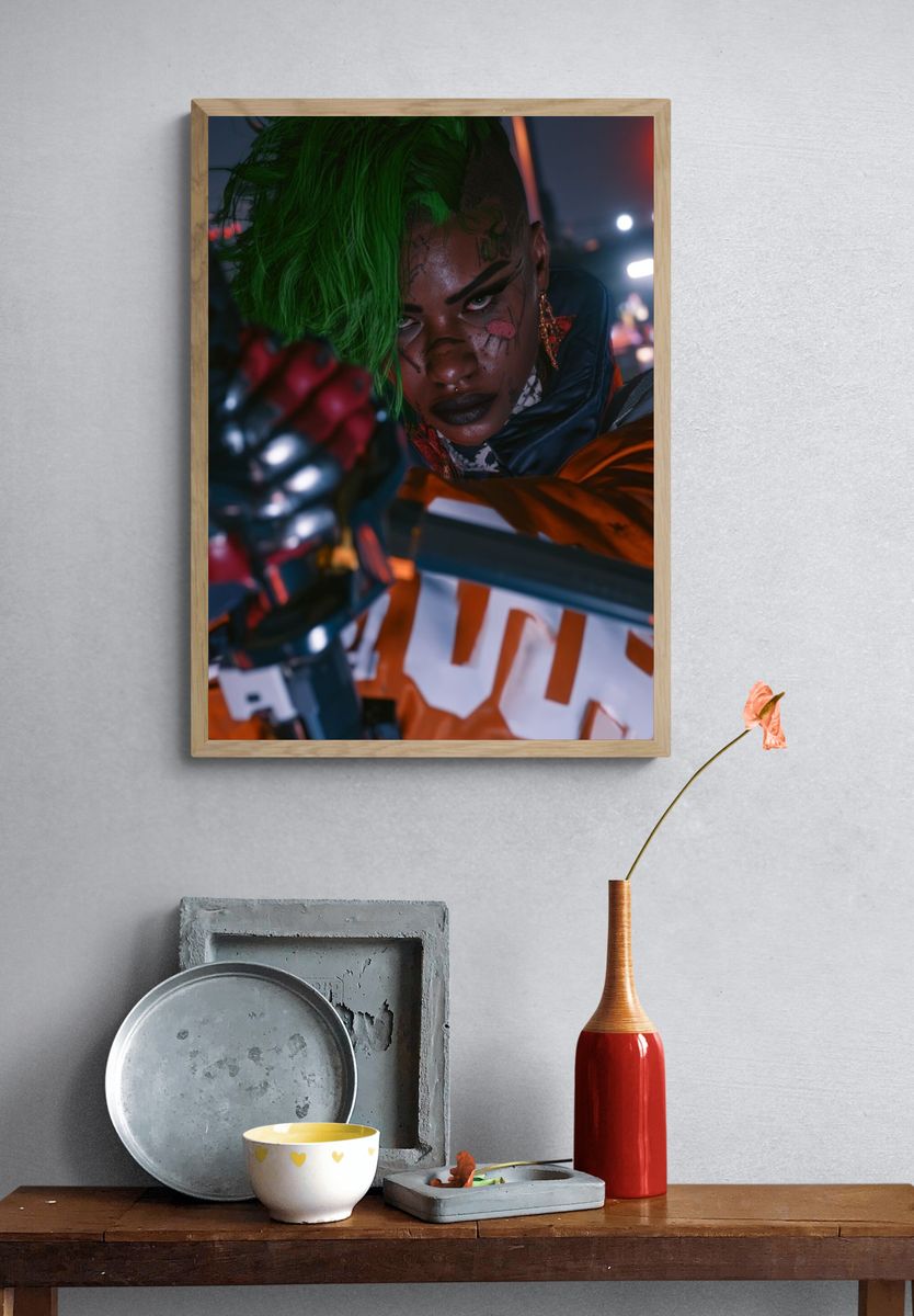 Cyberpunk Portrait Poster. — room view 3