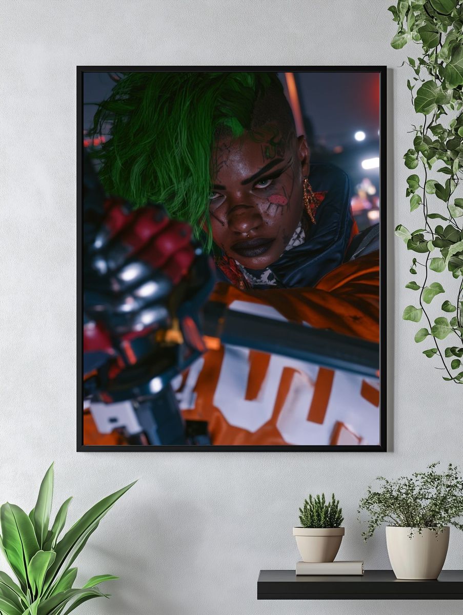 Cyberpunk Portrait Poster. — room view 4