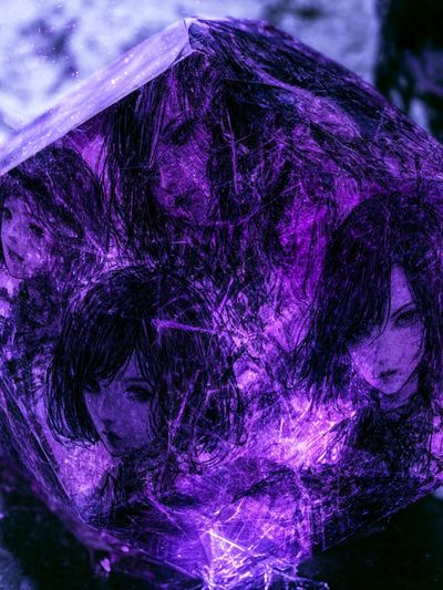 Purple Crystal Portrait Poster.