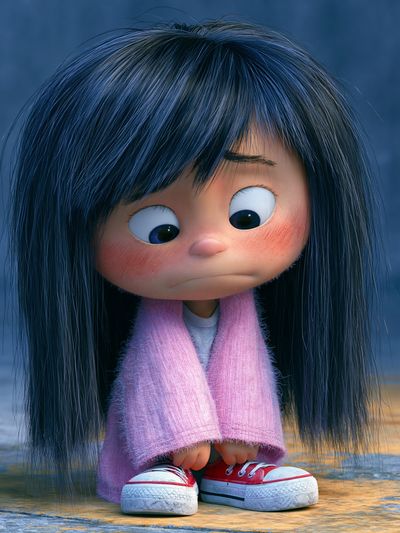 Sad Girl Character Illustration Poster. poster