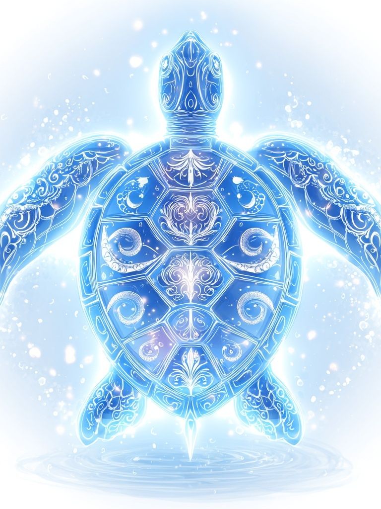 Celestial Sea Turtle Illustration Poster. poster — illustration art