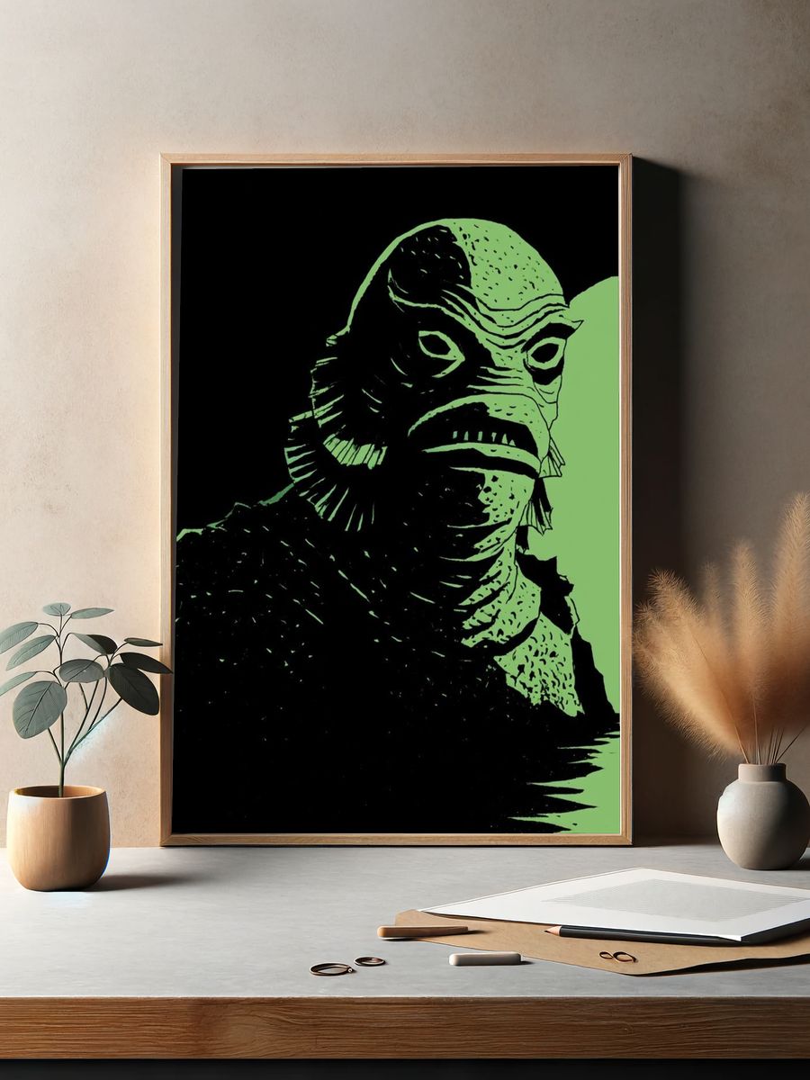 Creature Portrait Illustration Poster. — room view 2