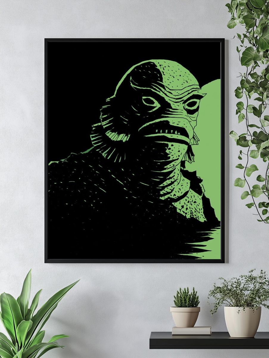 Creature Portrait Illustration Poster. — room view 4