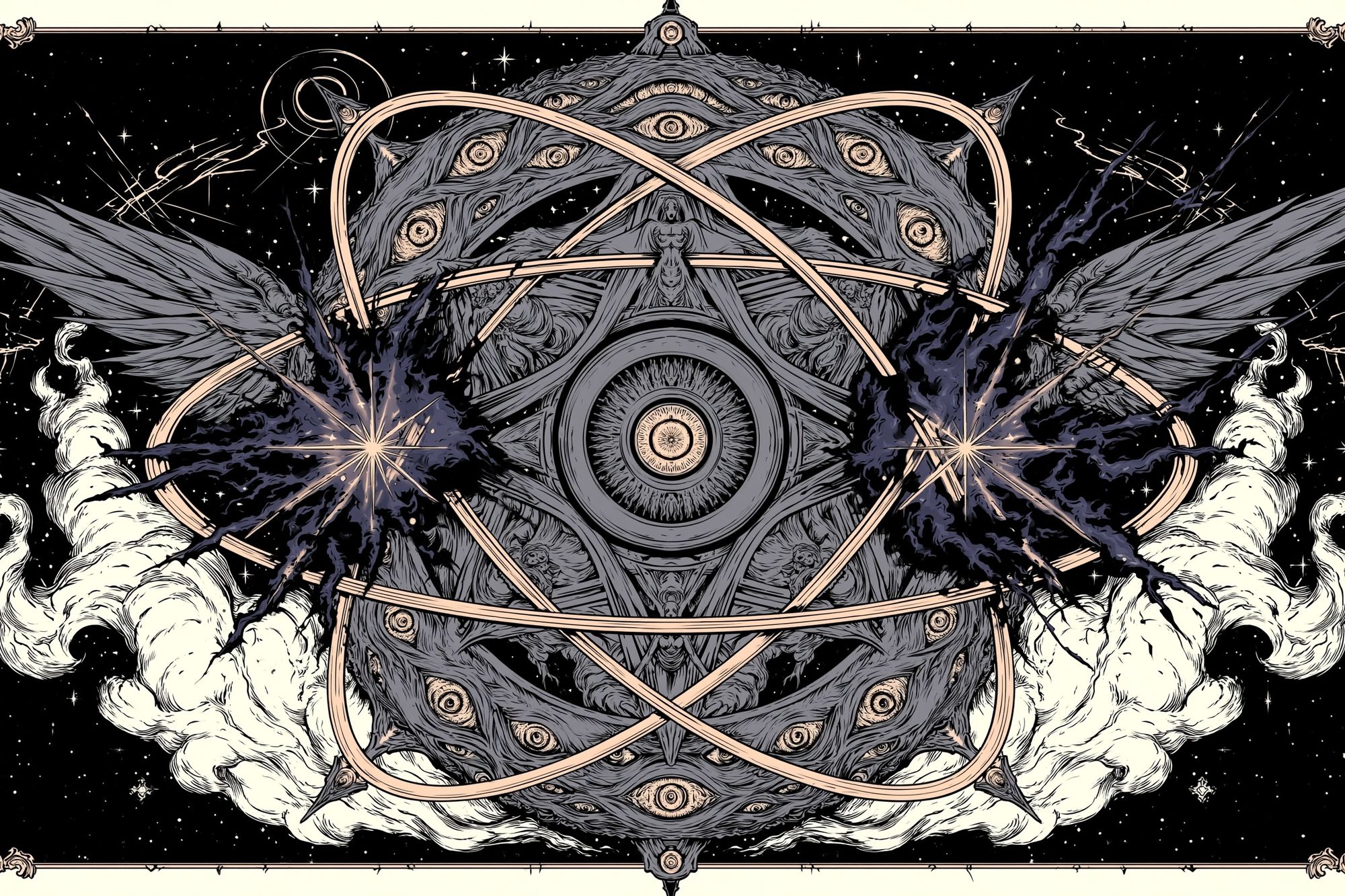 Celestial Eye Mandala Illustration Poster. poster — illustration art