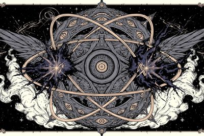 Celestial Eye Mandala Illustration Poster. poster print