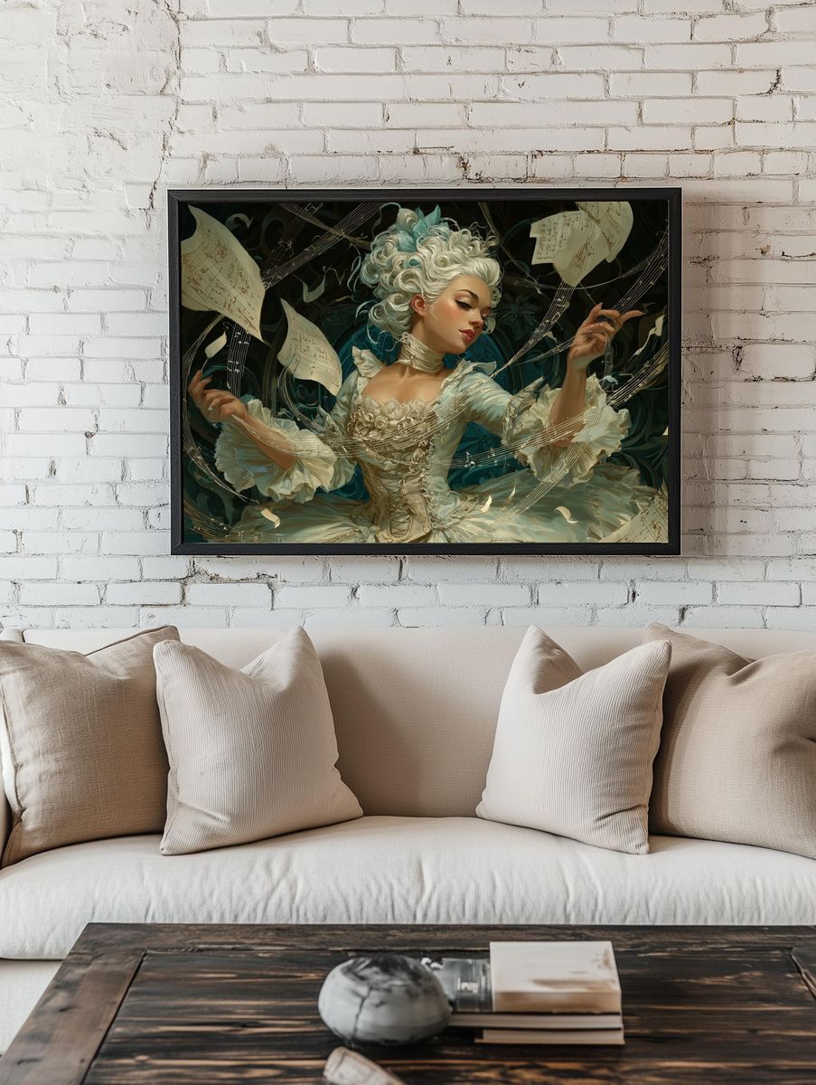 Baroque Music Muse Illustration Poster. room preview