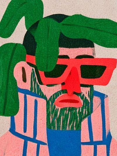 Abstract Face Illustration Poster. poster