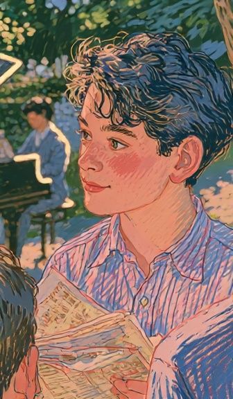 Boy Portrait Illustration Poster. poster — illustration art